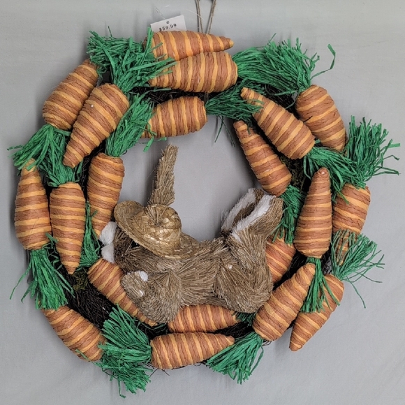 place and time Other - Whimsical Carrot and Bunny Wreath
